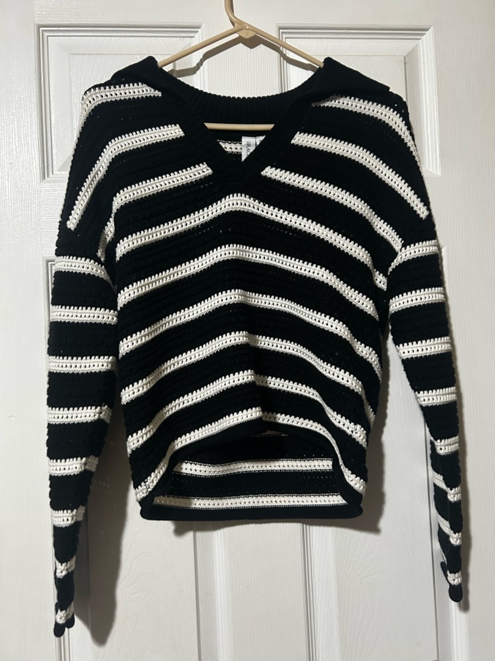 Black & White Cropped Sweater